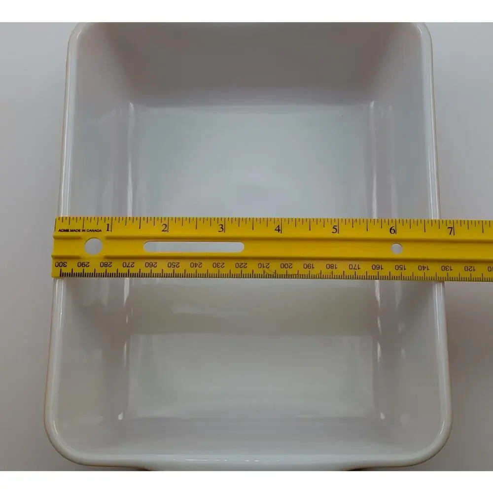 VTG Pyrex #503 “OLD ORCHARD” 1.5 QT Refrigerator Casserole Dish RIBBED LID